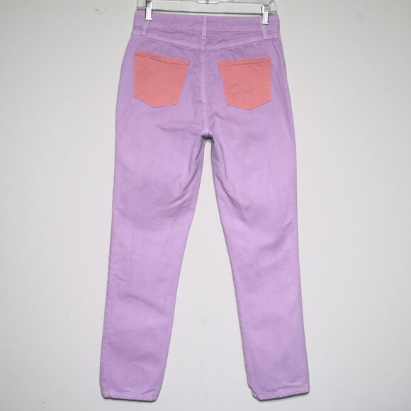 STAUD Lilac Purple 100% Cotton "Blonde Pants Orchid Rose" Jeans Women's Size 26 - Picture 1 of 10